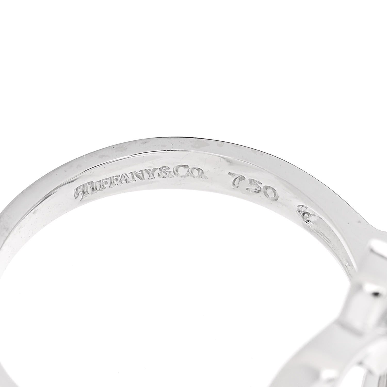 Tiffany 18K White Gold Diamond Paloma Picasso Loving Heart Ring 50 5.5 5 of 5