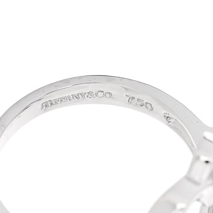 Tiffany 18K White Gold Diamond Paloma Picasso Loving Heart Ring 50 5.5 5 of 5