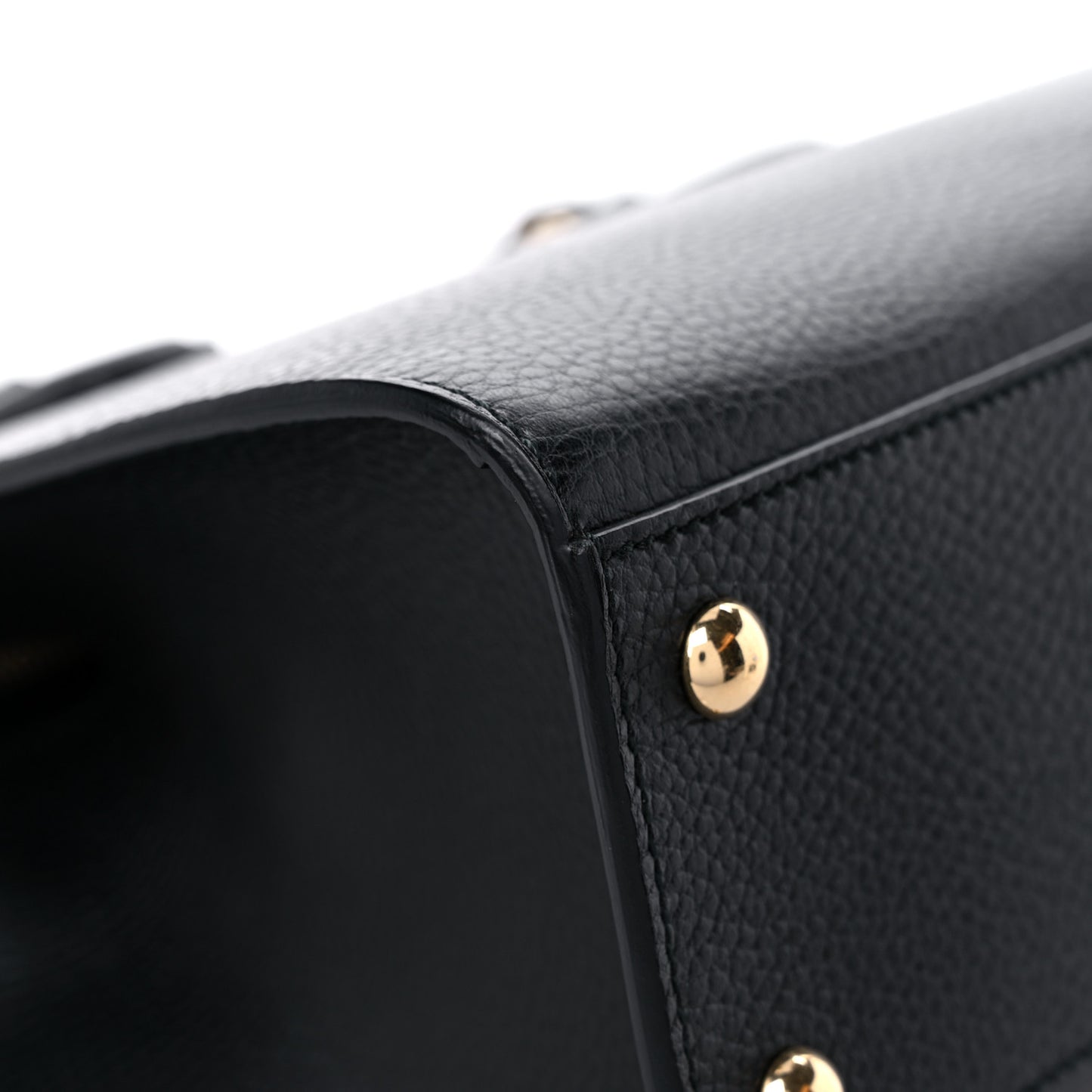 Pebbled Calfskin Medium Soho Top Handle Satchel Black