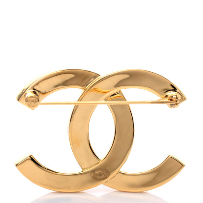 Chanel Metal Paris Button CC Large Brooch Gold 3 of 4