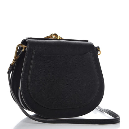 Chloe Calfskin Suede Medium Nile Bracelet Bag Black 4 of 8