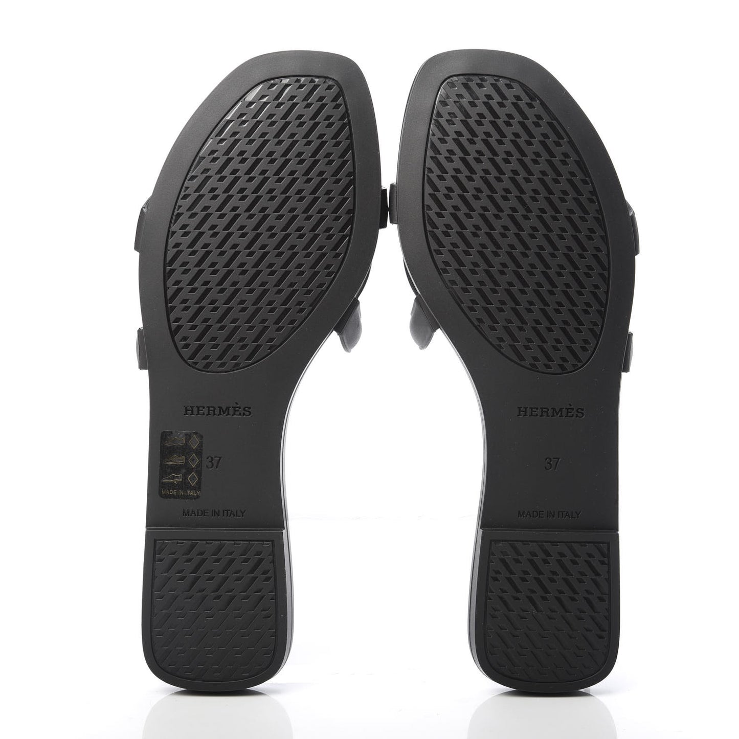 Rubber Aloha Sandals 37 Black