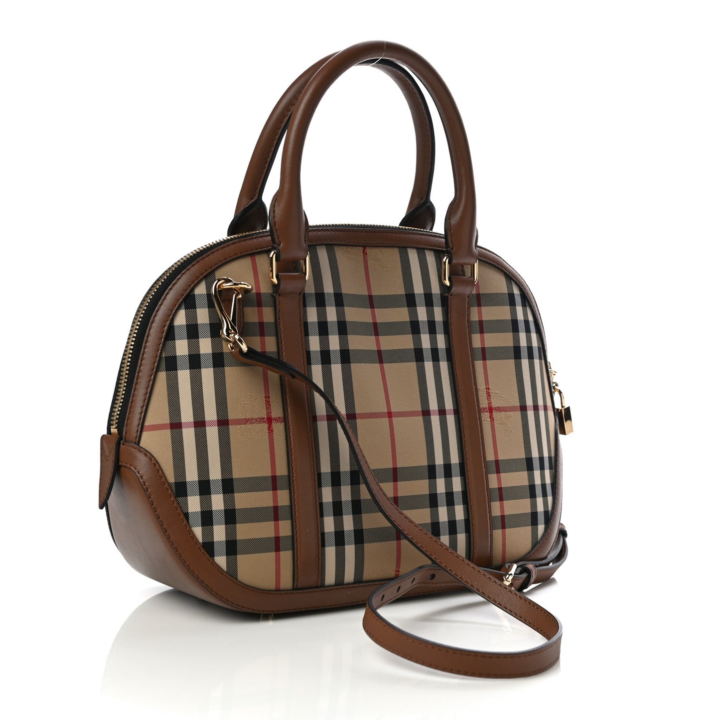 Horseferry Check Small Orchard Bowling Bag Tan