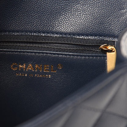 Chanel Caviar Quilted Mini Sweet Classic Flap Navy Blue 6 of 11