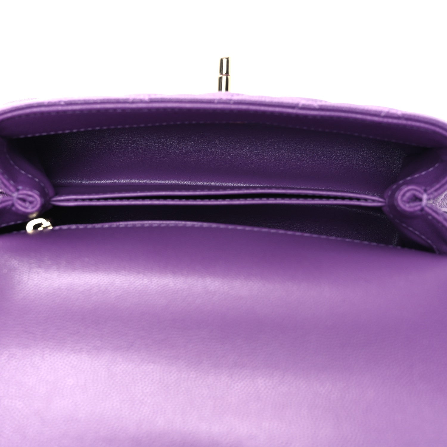 Chanel Caviar Quilted Mini Coco Handle Flap Purple 5 of 14