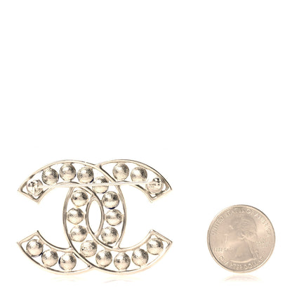 Chanel Pearl CC Brooch Blue Silver 2 of 3