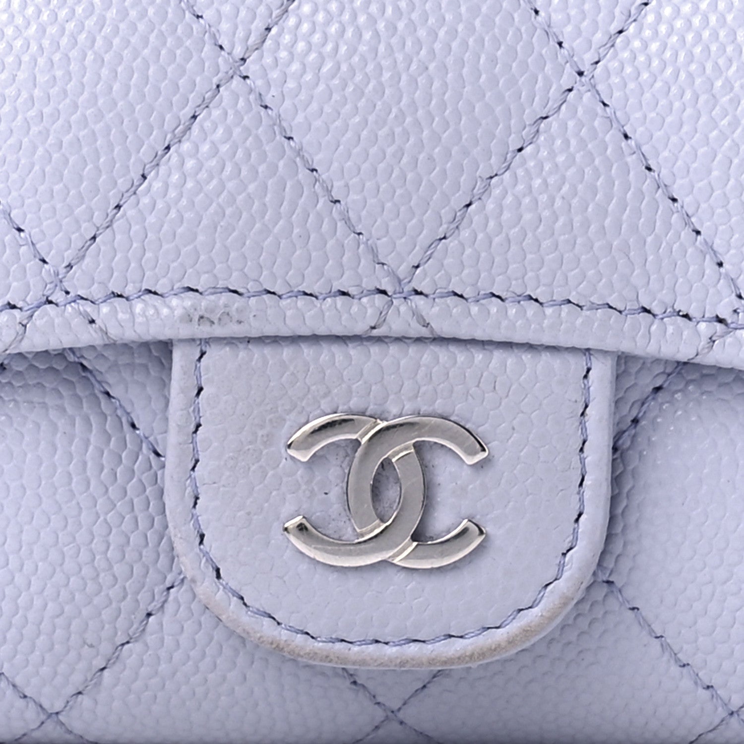 Chanel Caviar Quilted Classic 4 Key Holder Wallet Light Purple 8 of 10