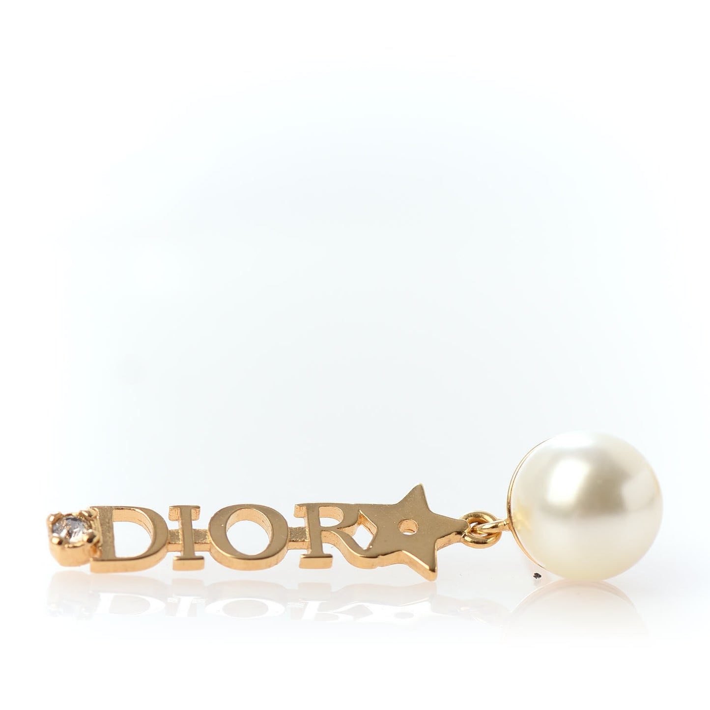 Pearl Tribales Dangle Chain Star Earrings Gold