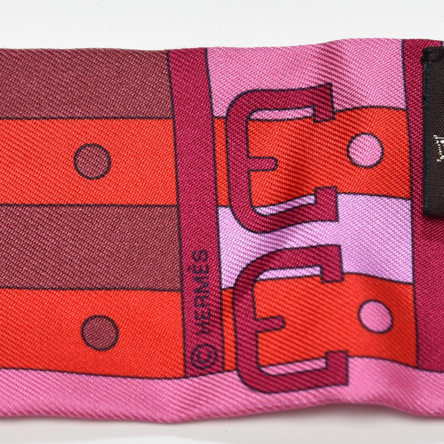 Silk Rocabar Twilly Rose Vif Bordeaux