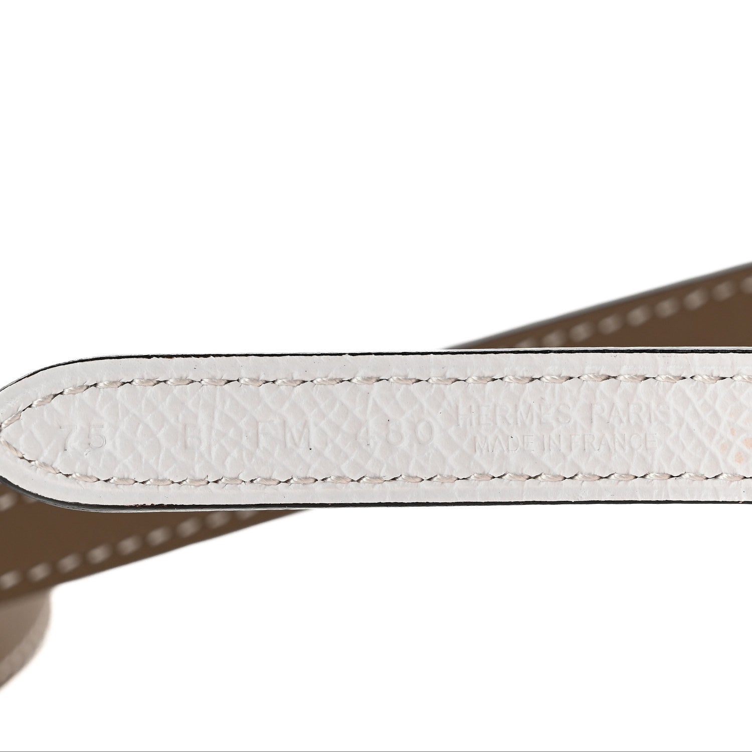 Hermes Epsom Swift 13mm Heritage Belt 75 Etoupe White 5 of 6