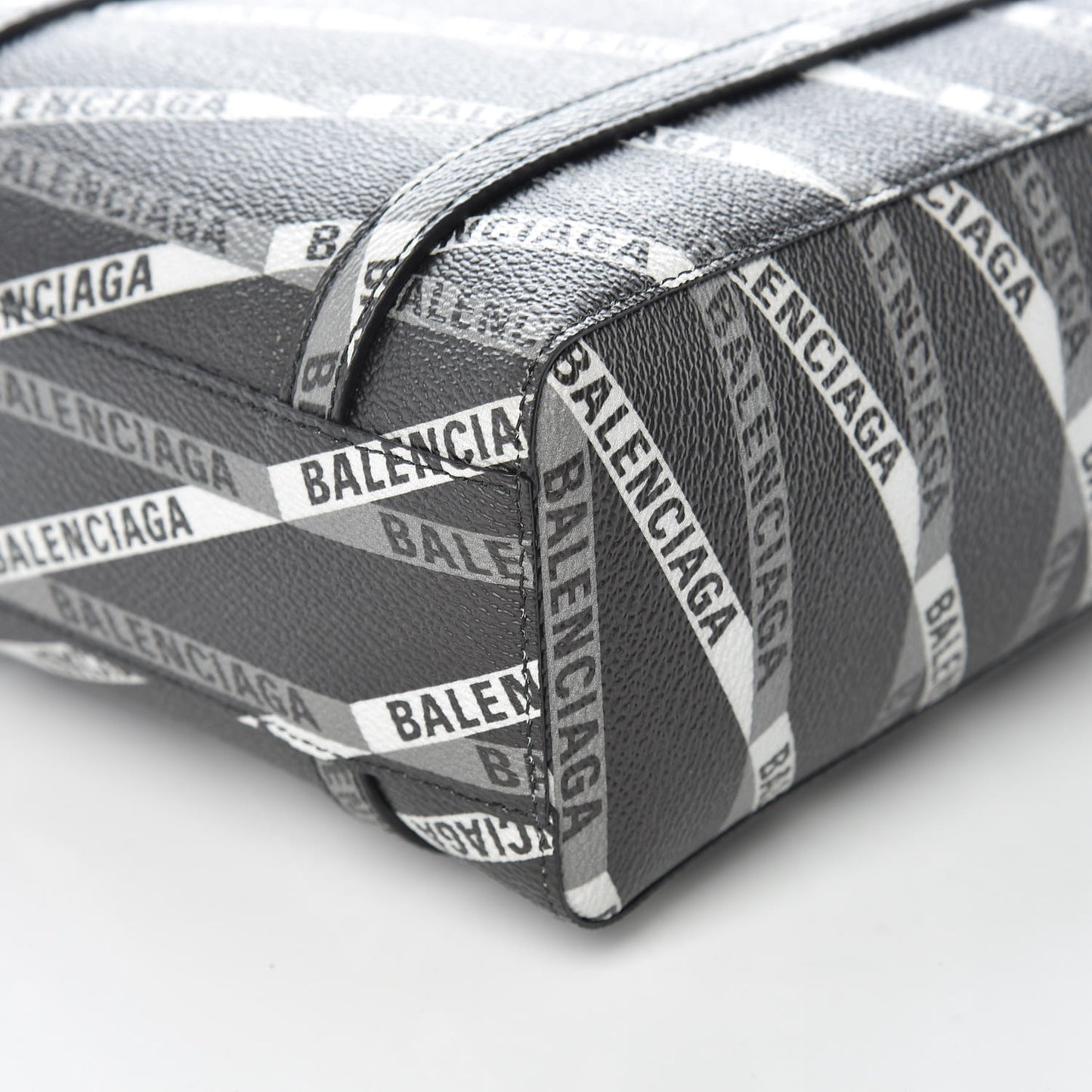 Coated Canvas Losange Monogram Mini Tote Black Grey