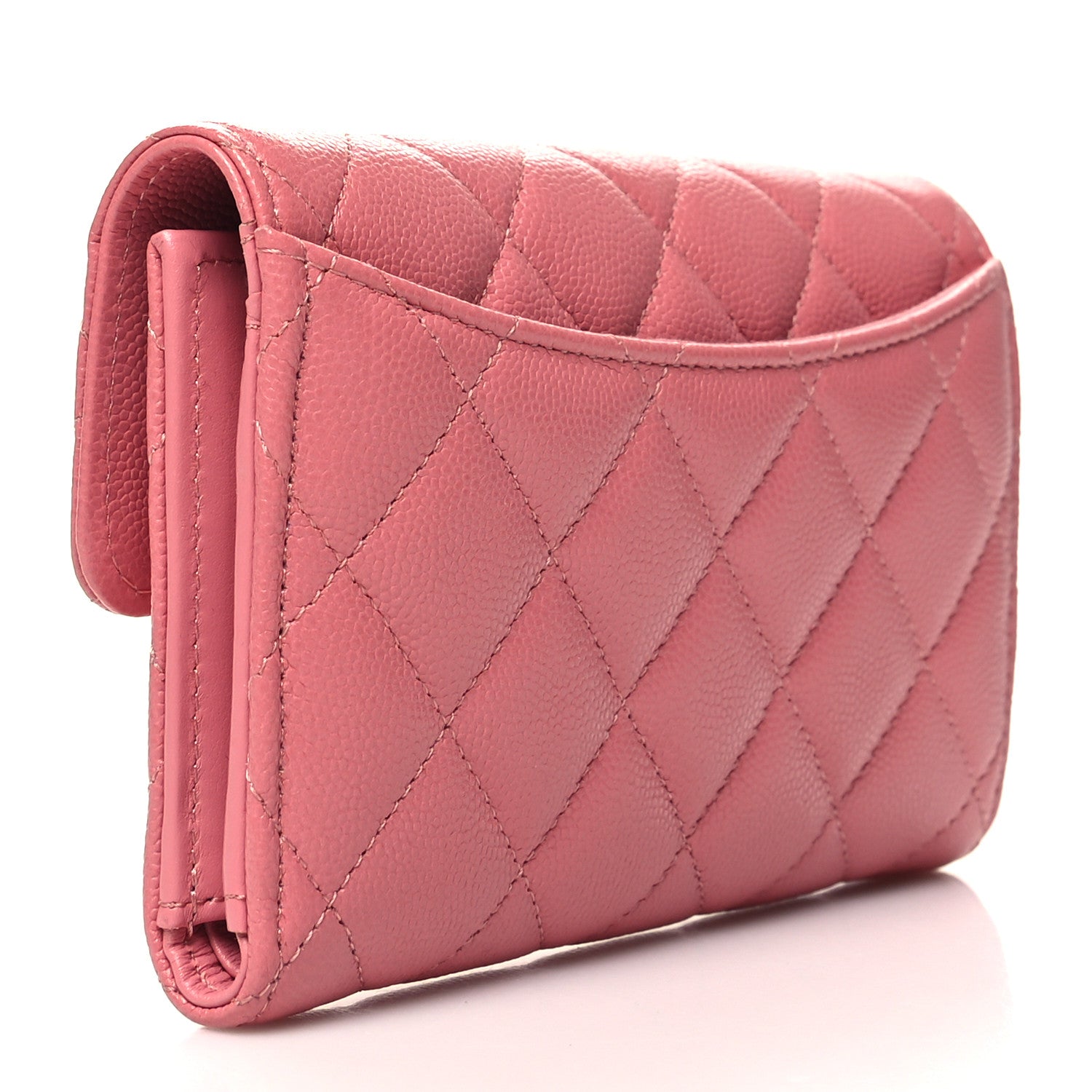 Chanel Caviar Quilted Medium Flap Wallet Pink 3 of 11