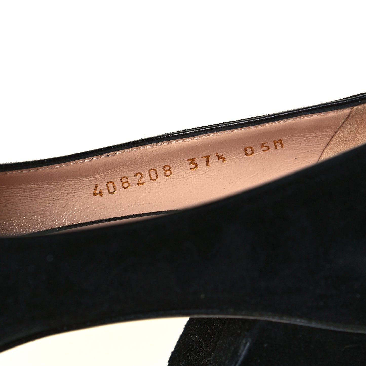 Kid Scamosciato GG Marmont Fringe 50mm Loafer Pumps 37.5 Black
