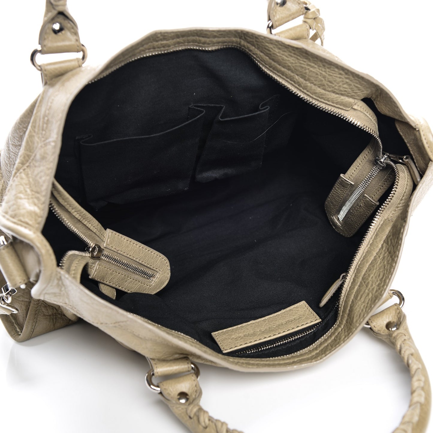 Agneau Giant 12 Silver Hardware City Latte Beige