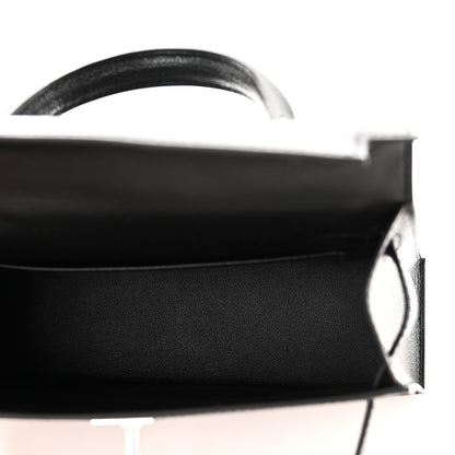 Hermes Chevre Chamkila Clou de Coeur Mini Kelly Sellier 20 Black 5 of 10