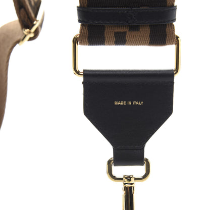 Fendi Ribbon Vitello Seta FF 1974 Adjustable Strap You Fango Marrone Black 4 of 5