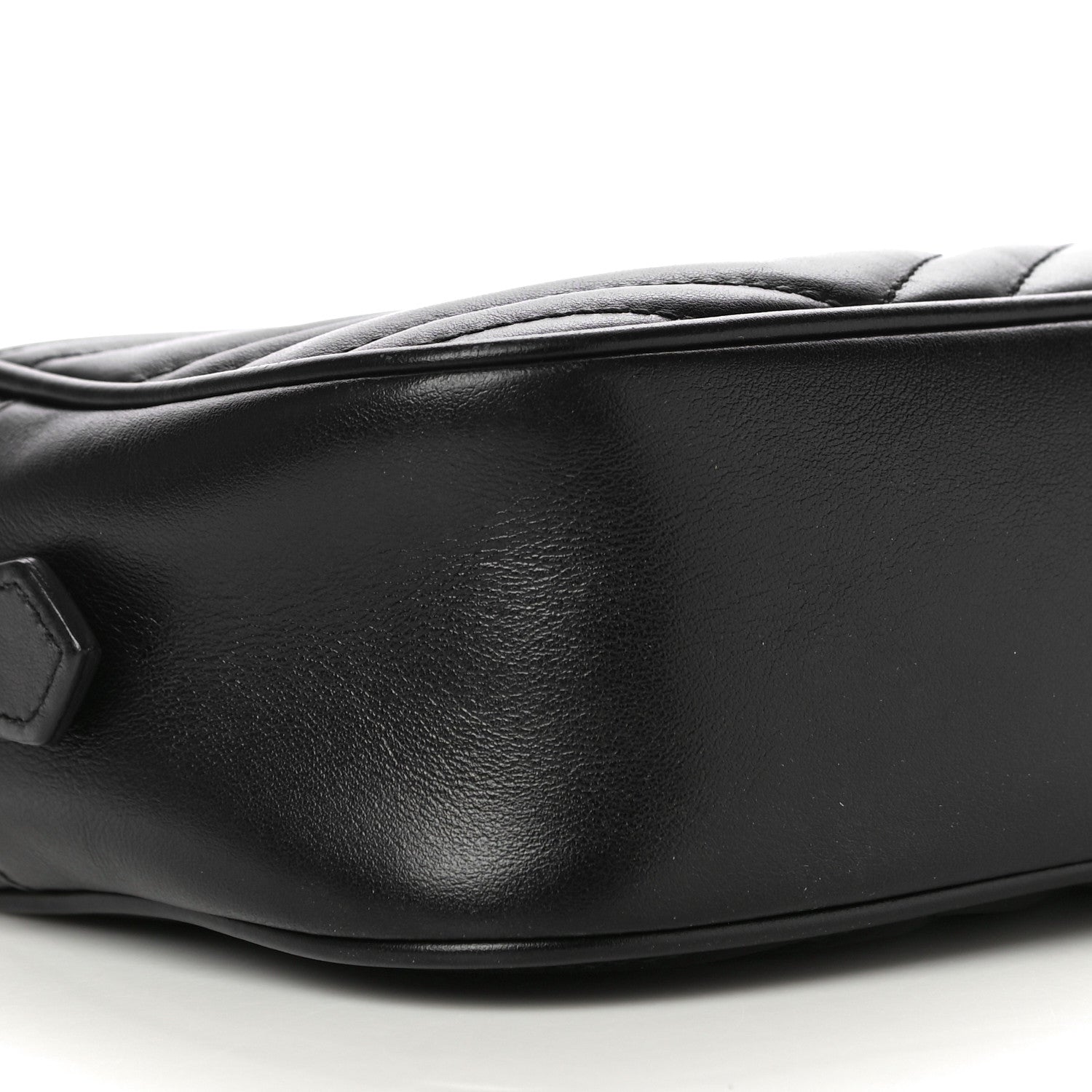 Gucci Calfskin Matelasse Small GG Marmont Chain Shoulder Bag Black 10 of 13