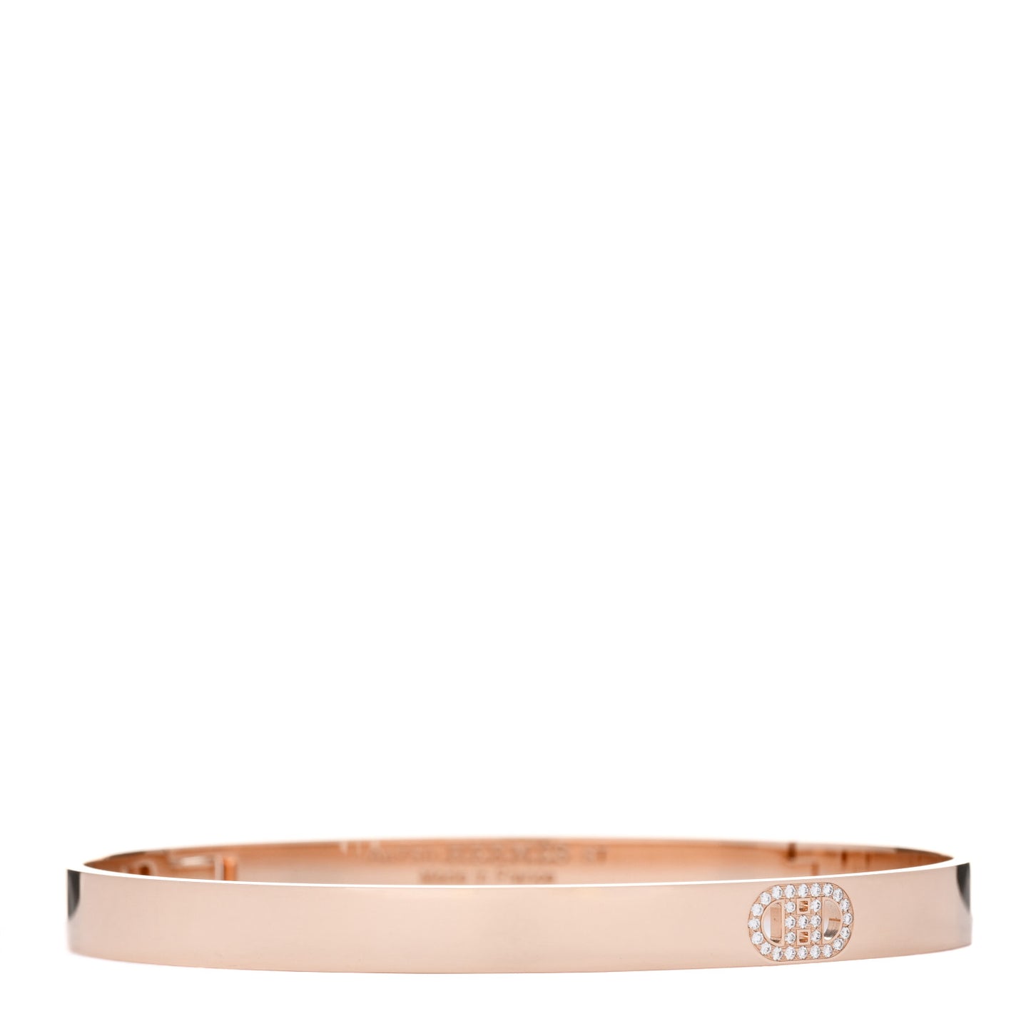 18K Rose Gold Diamond PM H D'Ancre Bracelet ST