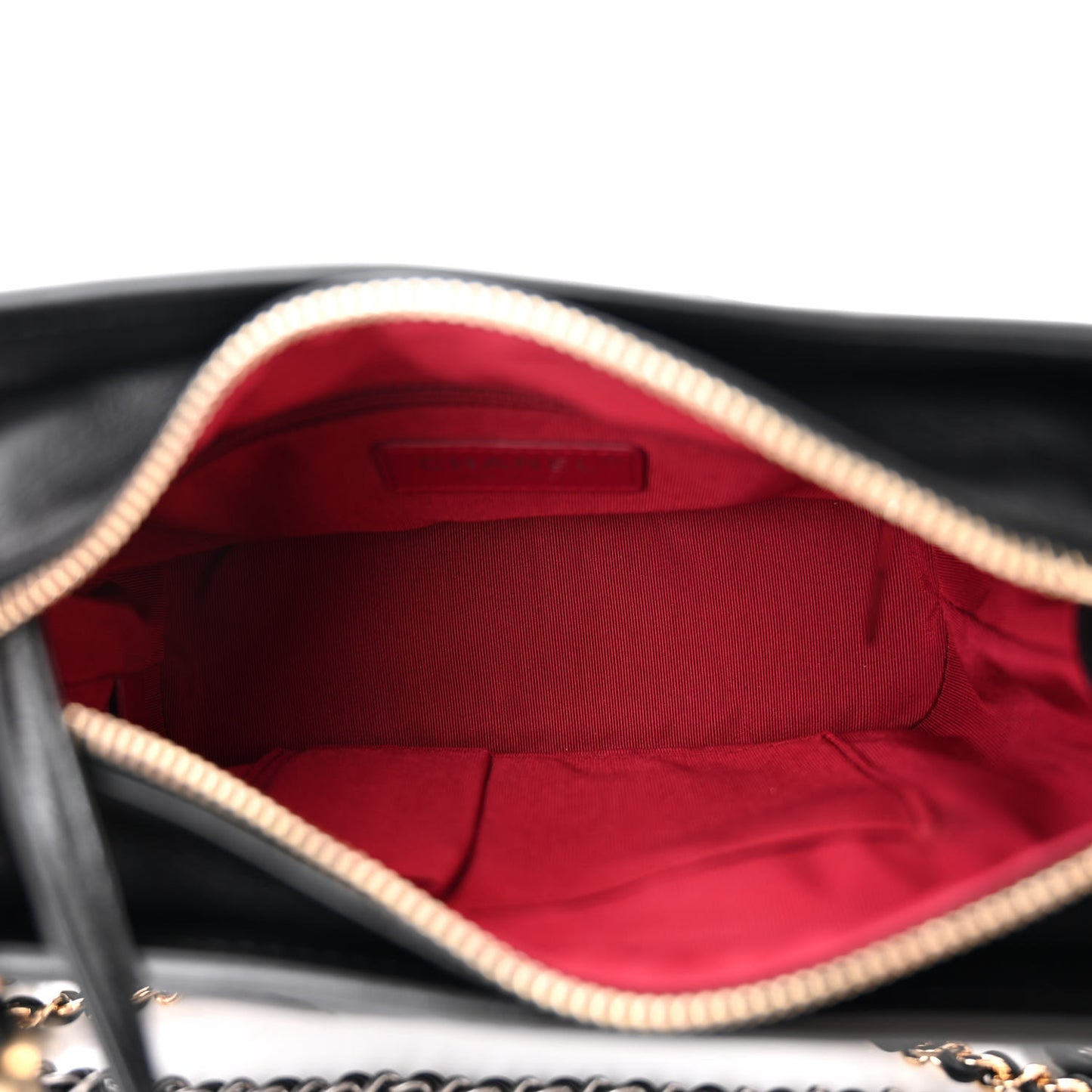 Aged Calfskin Quilted Small Gabrielle Hobo Black