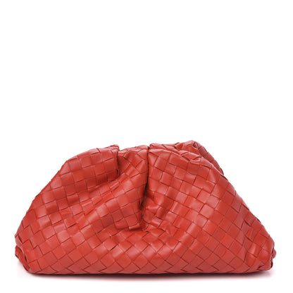 Bottega Veneta Nappa Maxi Intrecciato The Pouch Oversized Clutch Bright Red 1 of 6