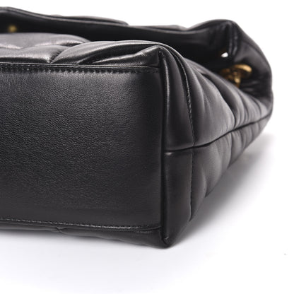 Saint Laurent Lambskin Quilted Small Loulou Puffer Monogram Chain Satchel Black 9 of 9