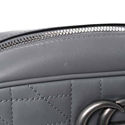 Gucci Calfskin Matelasse Aria Small GG Marmont Chain Shoulder Bag Deep Grey 13 of 13