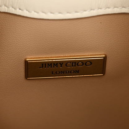 Jimmy Choo Soft Shiny Calfskin Mini Bon Bon N/S Bucket Bag Latte 6 of 10