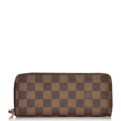 Louis Vuitton Damier Ebene Clemence Wallet Cherry 1 of 7