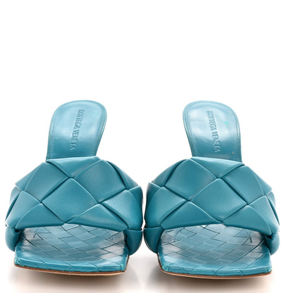 Bottega Veneta Nappa Maxi Intrecciato Lido 90mm Mule Sandals 39 Vintage Blue 3 of 8