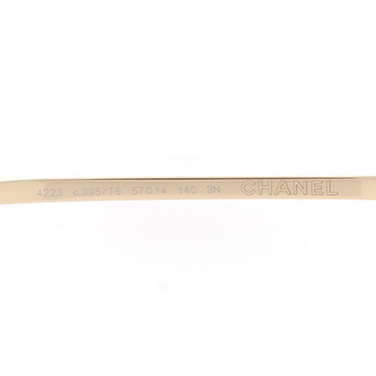 Chanel Metal Mirrored Pilot Summer Sunglasses 4223 Gold 5 of 8