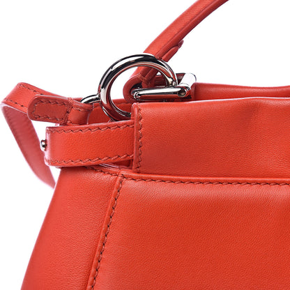 Fendi Nappa Mini Peekaboo Iconic Satchel Papavero 14 of 16