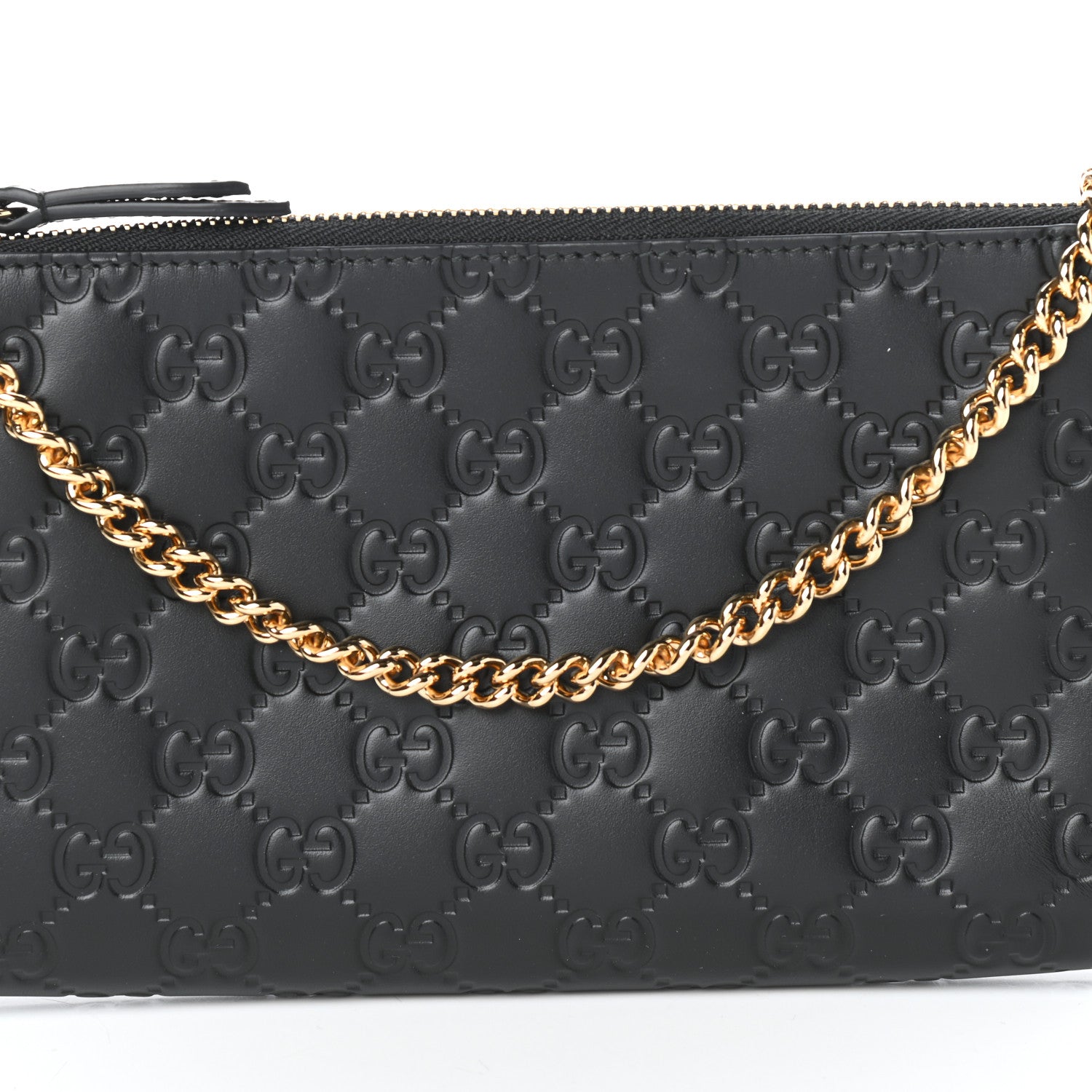 Gucci Guccissima Signature Wrist Wallet Black 7 of 9
