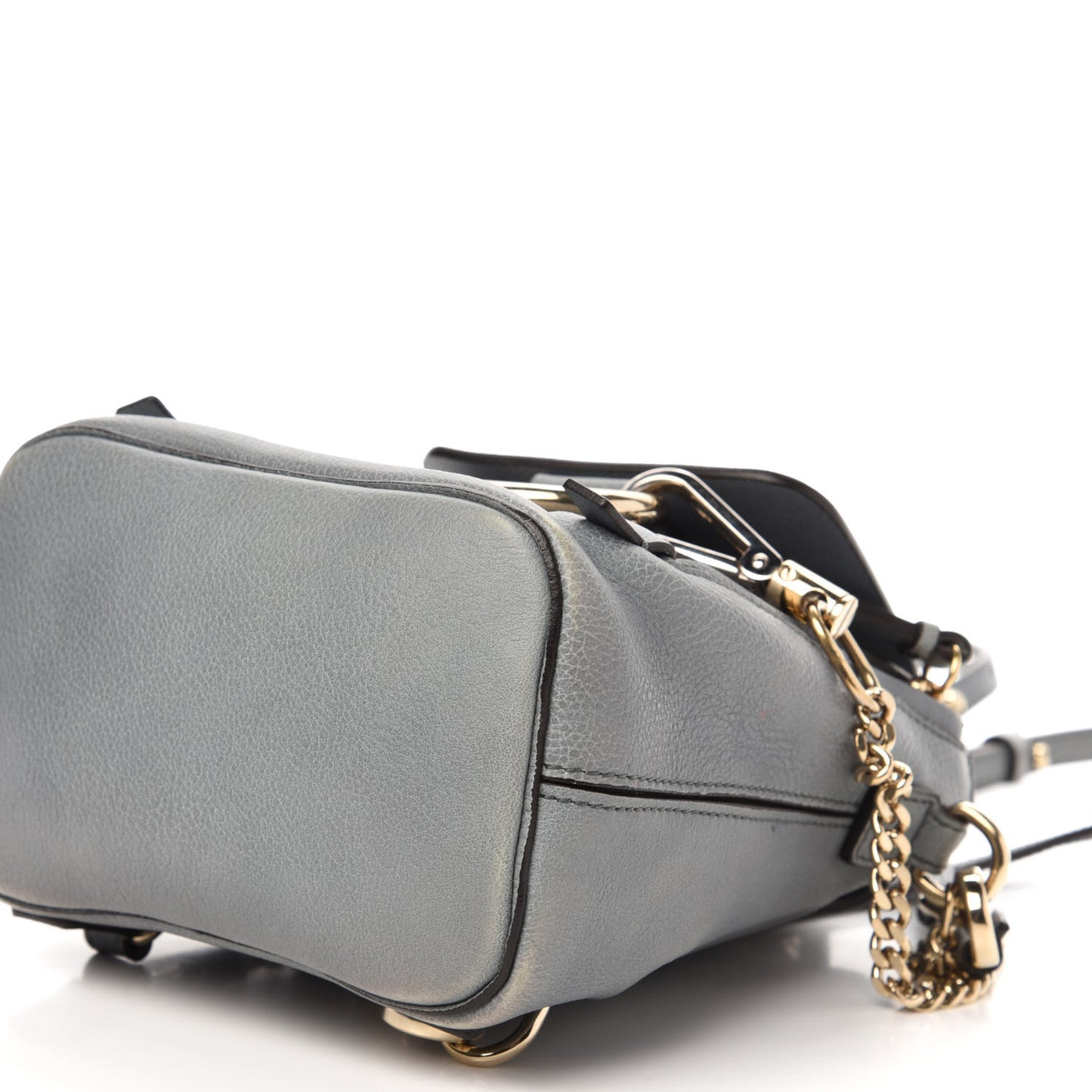 Suede Calfskin Mini Faye Backpack Cloudy Blue