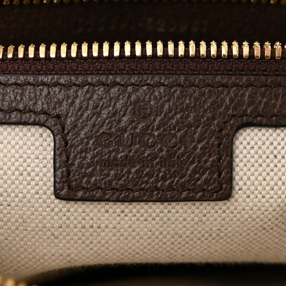 Gucci Monogram Jumbo GG Textured Dollar Calfskin Web Messenger Shoulder Bag Camel Ebony New Acero 6 of 10