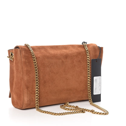 Saint Laurent Smooth Calfskin Suede Medium Reversible Monogram Kate Satchel Light Ochre 6 of 14