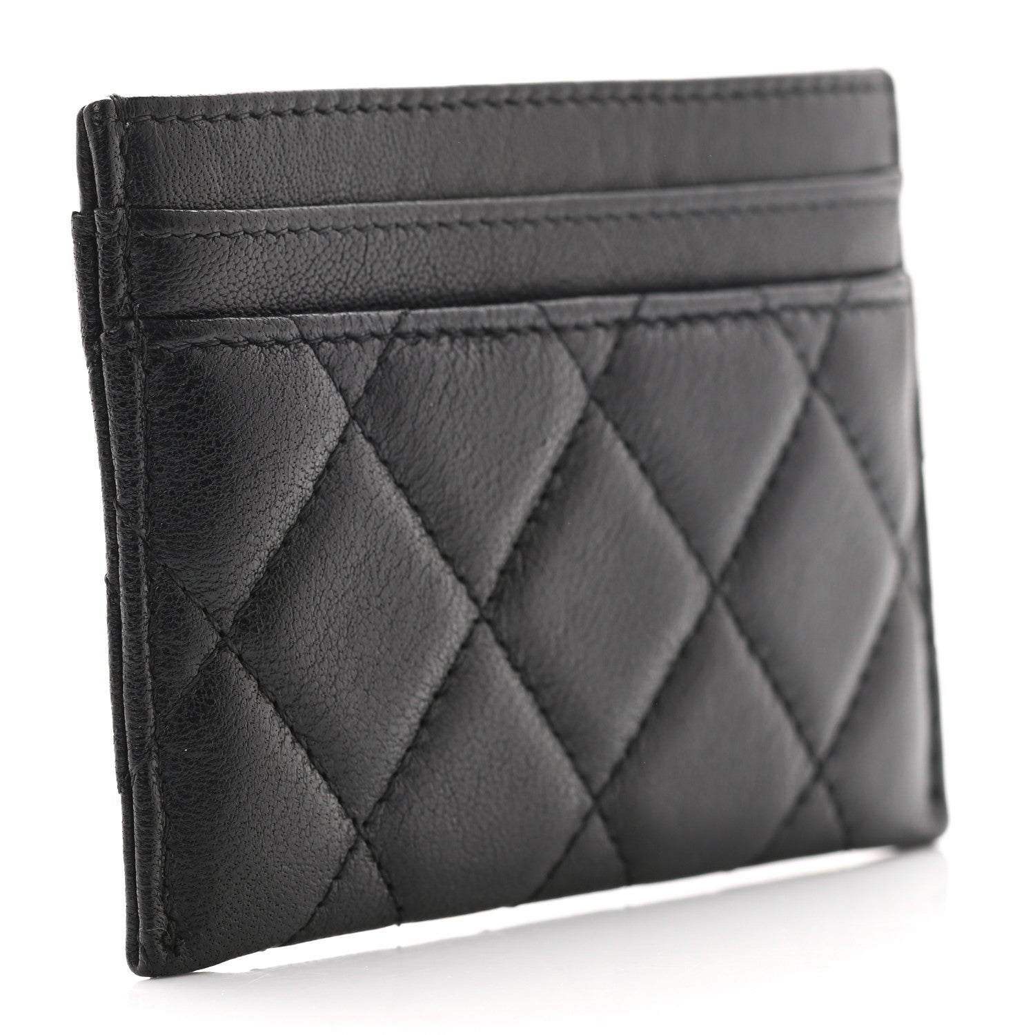 Chanel Lambskin Quilted Chanel 19 Card Holder Black 3 of 9
