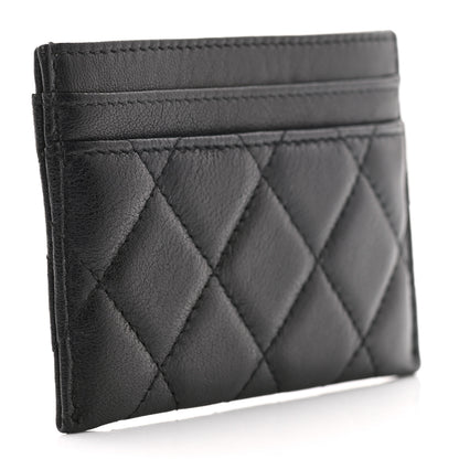 Chanel Lambskin Quilted Chanel 19 Card Holder Black 3 of 9