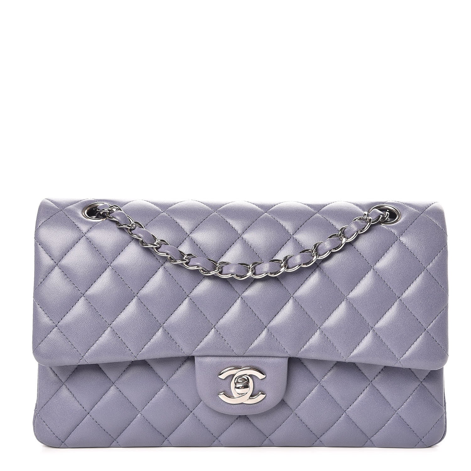 Chanel Lambskin Quilted Medium Double Flap Light Purple 1 of 9