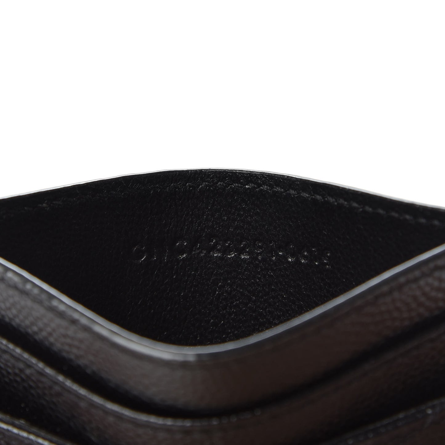 Grain De Poudre Matelasse Chevron Monogram Credit Card Case Black