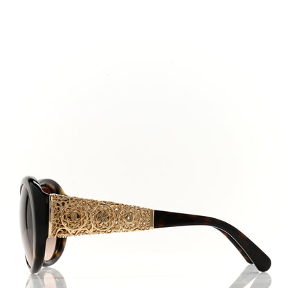 Chanel Metal Filigree Butterfly Sunglasses 5262-A Tortoise 3 of 8