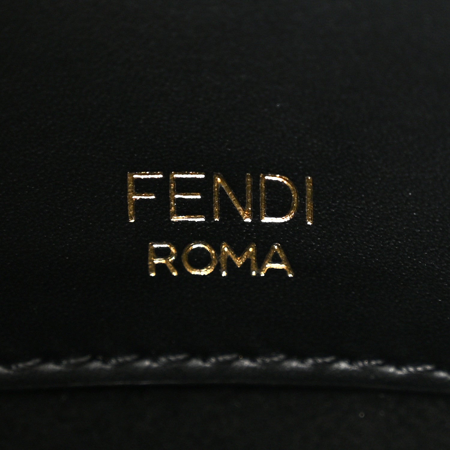 Fendi Vitello King Mini Flat Baguette Black 5 of 10