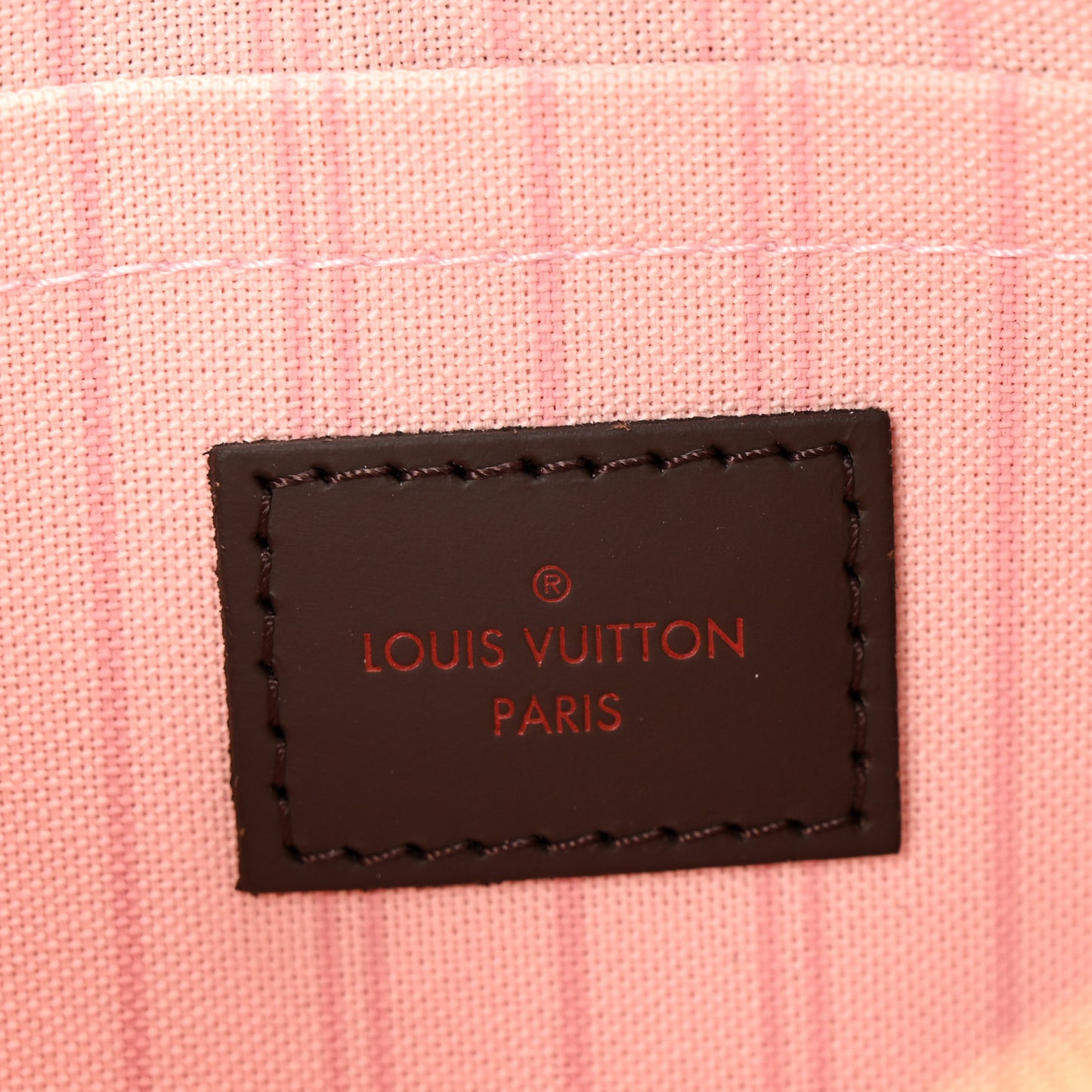 Damier Ebene Neverfull MM GM Pochette Rose Ballerine