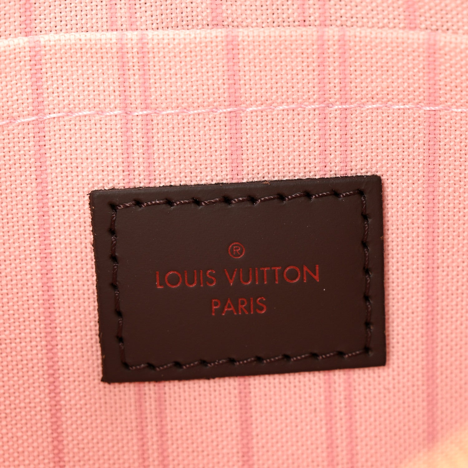 Louis Vuitton Damier Ebene Neverfull MM GM Pochette Rose Ballerine 6 of 11