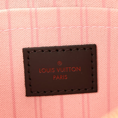Louis Vuitton Damier Ebene Neverfull MM GM Pochette Rose Ballerine 6 of 11