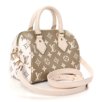 Louis Vuitton Empreinte Monogram Spring in the City Speedy Bandouliere 20 Kaki Beige Cream 3 of 8
