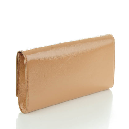 Saint Laurent Textured Patent Calfskin Monogram Large Belle De Jour Clutch Nude 3 of 9