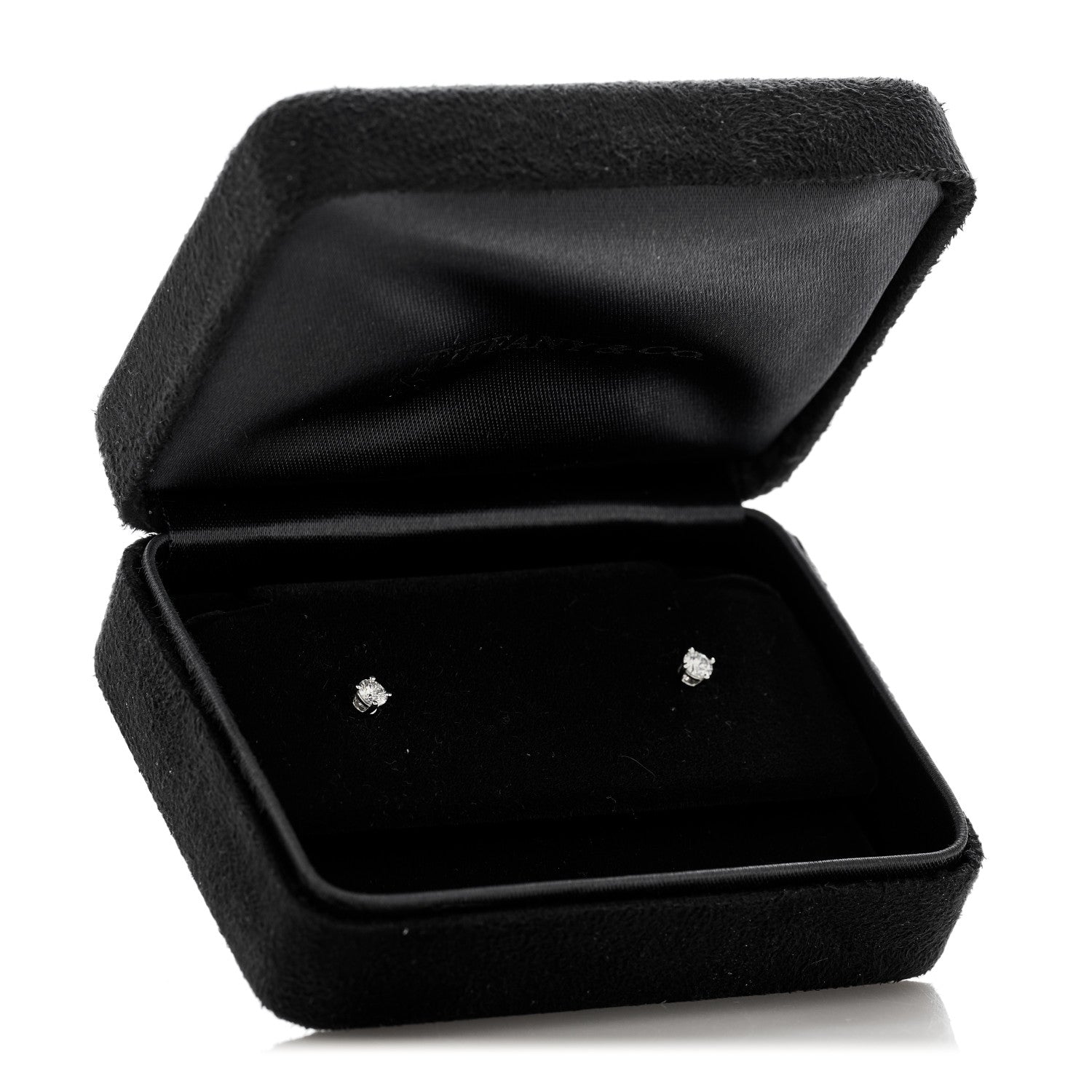 Tiffany Platinum Diamond .22ctw Solitaire Earrings 5 of 5