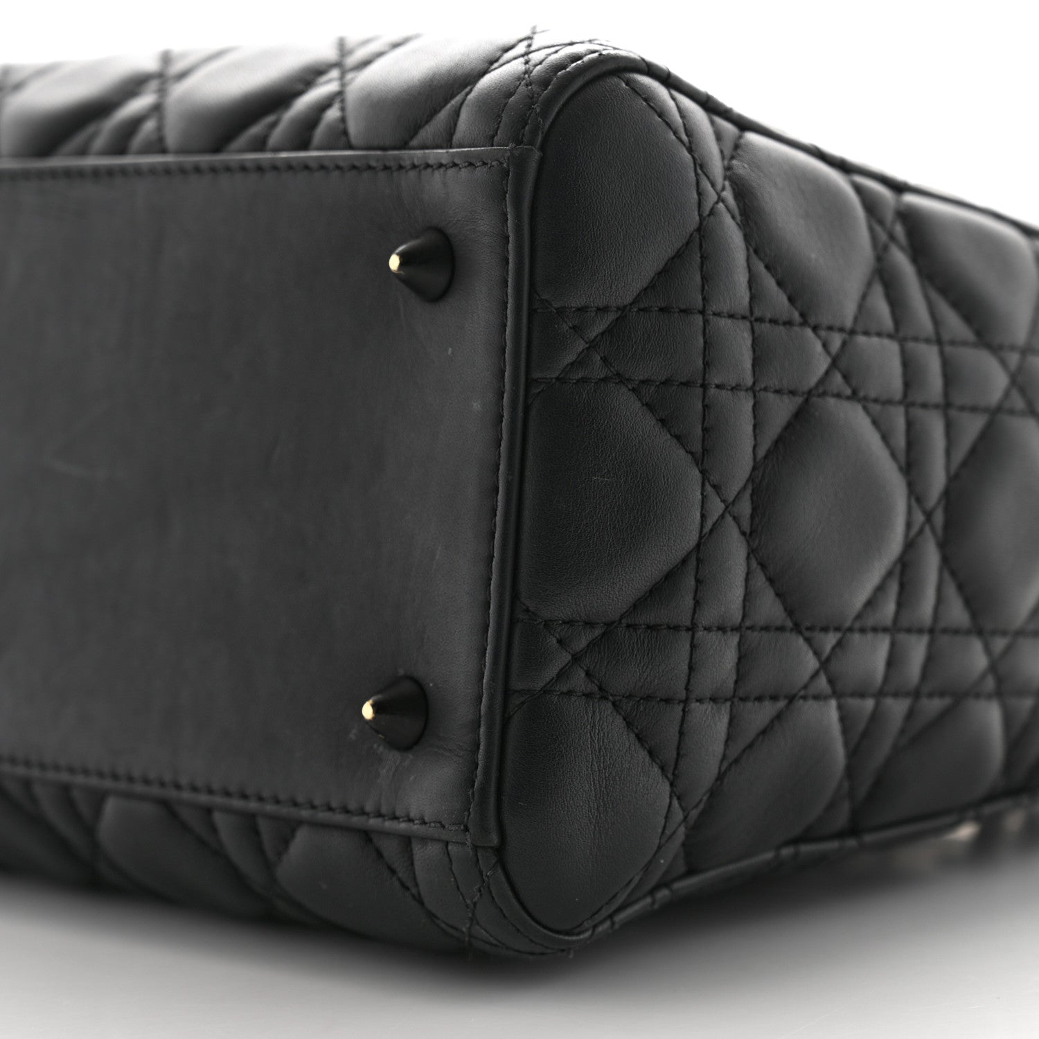 Christian Dior Ultra Matte Calfskin Cannage Medium Lady Dior Black 10 of 14