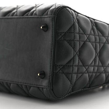 Christian Dior Ultra Matte Calfskin Cannage Medium Lady Dior Black 10 of 14