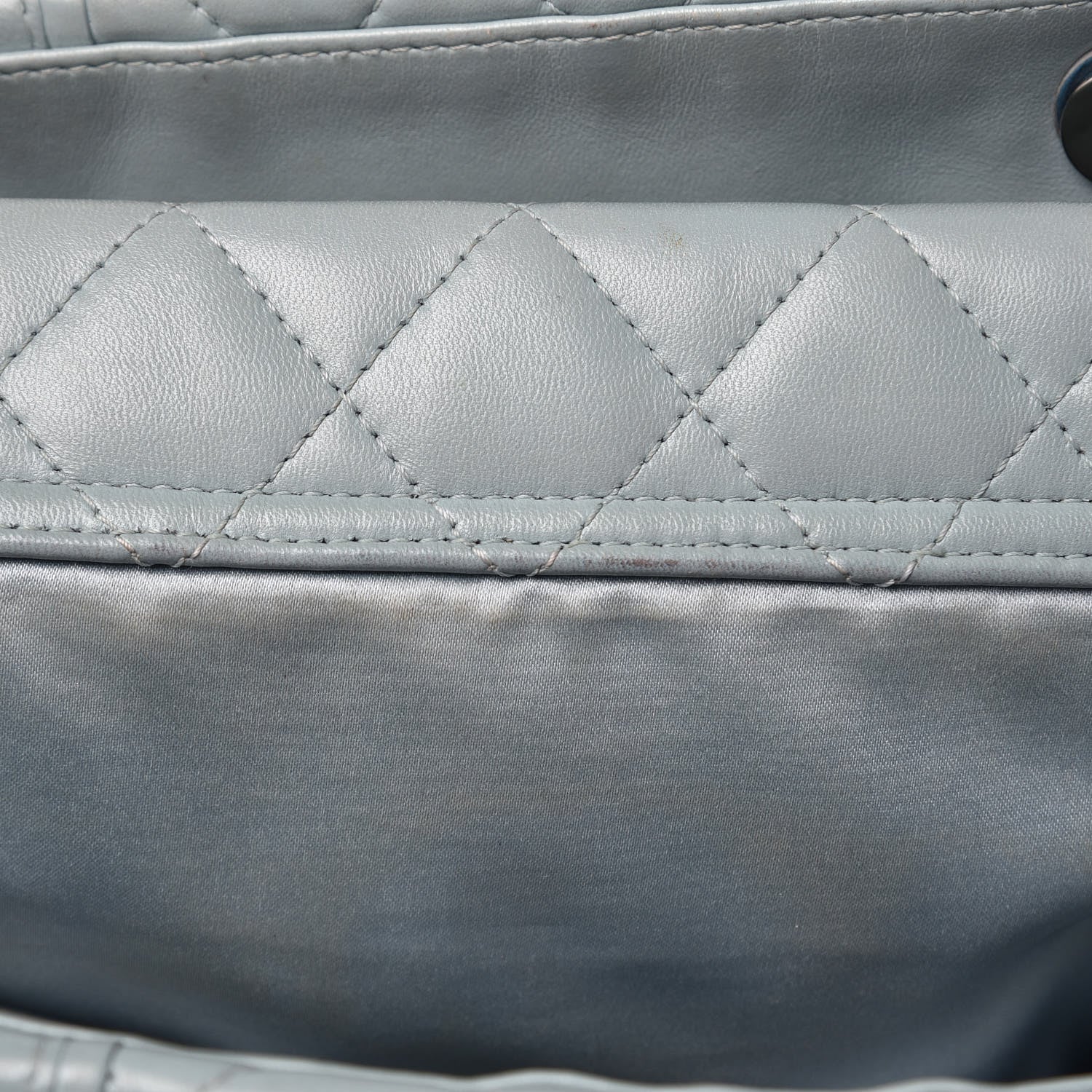 Chanel Lambskin Quilted Daily Shopping Tote Light Blue 14 of 19